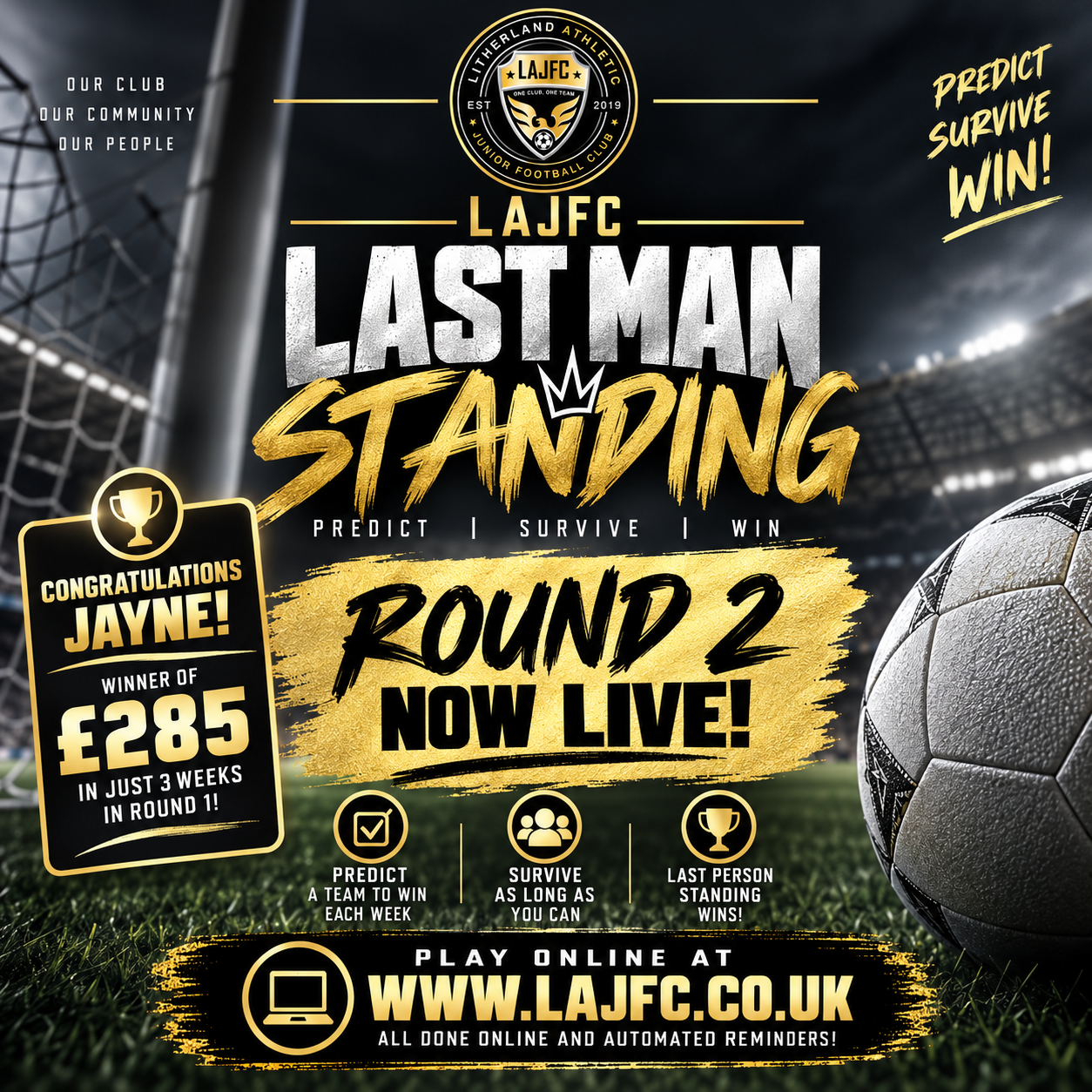 Last Man Standing - Round 2 - NOW LIVE!